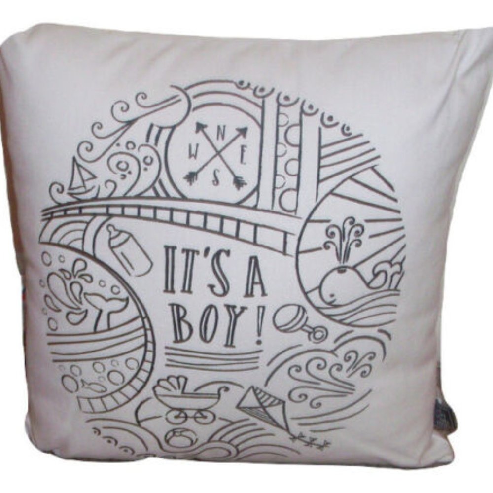 NWT G! G For Gifts Color Me Baby Pillow